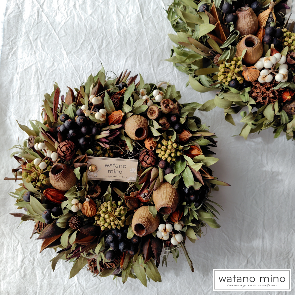 森を紡ぐリース S23 /ドライフラワーの贈り物
