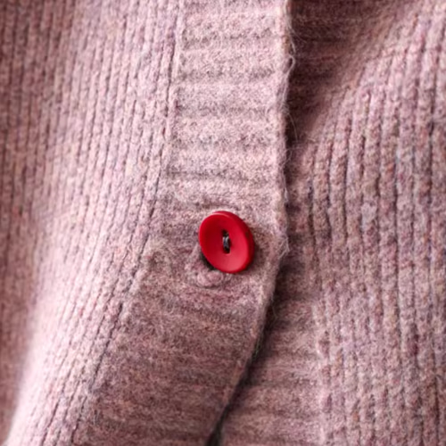 新作】レトロな丸首刺繍ニットカーディガン . ゆったりカジュアル