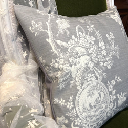 ☆最終価格☆ ヨーロッパ輸入生地 ゴブラン織り アンティークラベル柄