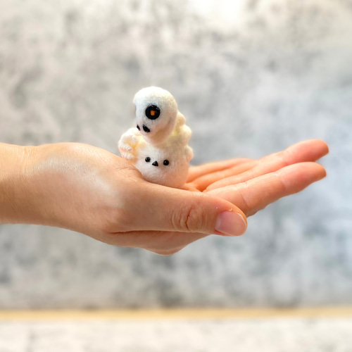 ご当地シマエナガ】鳥取 妖怪 エナガ 羊毛フェルトのマスコット【受注