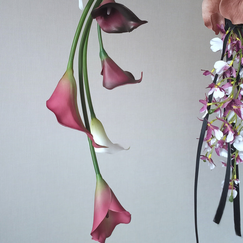 再販♡バレエコアのバレリーナブーケ テラコッタの胡蝶蘭 リボン