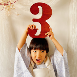 【単品販売　木製　七五三　ビックナンバーバナー】　千歳飴　七五三撮影　七五三参り　おうちスタジオ　撮影小物　753 4枚目の画像