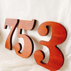 【単品販売　木製　七五三　ビックナンバーバナー】　千歳飴　七五三撮影　七五三参り　おうちスタジオ　撮影小物　753 3枚目の画像