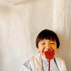 七五三　木製　アンティークウッドステック3本セット　七五三撮影　七五三参り　千歳飴　撮影小物　753  お正月　年賀状 7枚目の画像