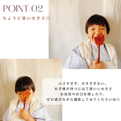 七五三　木製　アンティークウッドステック3本セット　七五三撮影　七五三参り　千歳飴　撮影小物　753  お正月　年賀状 11枚目の画像