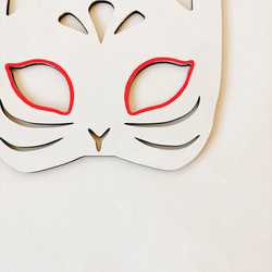 【単品販売　木製　七五三　wood mask お面　狐　兎】　千歳飴　七五三撮影　七五三参り　おうちスタジオ 15枚目の画像