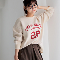 AW新作】ボトムスを選ばないオシャレロゴニット ゆったりサイズ