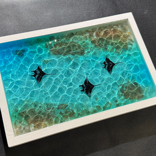 マンタ】 レジンアート オーシャンアート 沖縄 海 レジン ハンドメイド