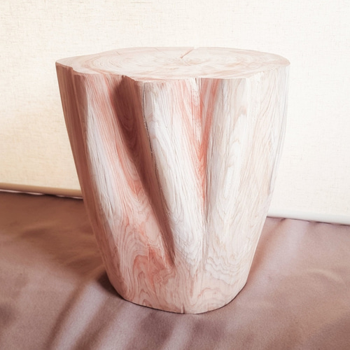 東濃ひのき根元末広がり 切株スツール・テーブル・特大・無垢無塗装