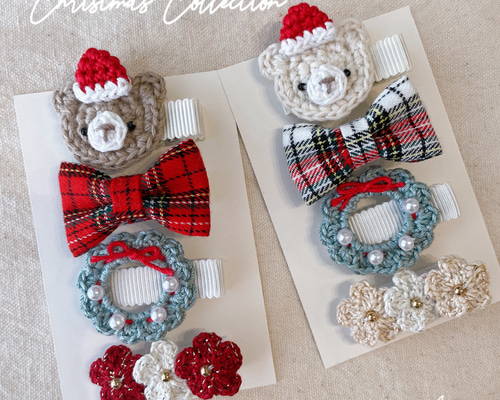 【No.98クリスマス2】ベビーヘアクリップ♡ヘアピン セミオーダーメイド 9bf5ebbb1618e7ac2b8f1ecd6410d9