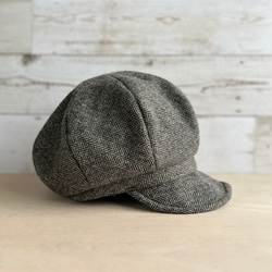 ボーイズライクなキャスケット・ヘリンボーン・オリーブグレー 13枚目の画像