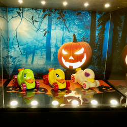 ハロウィン仕様・ディスプレーBOX/壁面のカボチャが光る・スタイリッシュジオラマ mmooの販売中作品一覧 | ハンドメイド通販・販売のCreema