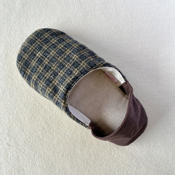 【ふっくら秋冬】コットンツイード okaeri！ふわふわルームシューズ ・Olive green 6枚目の画像