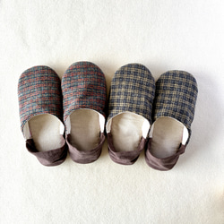 【ふっくら秋冬】コットンツイード okaeri！ふわふわルームシューズ ・Olive green 15枚目の画像