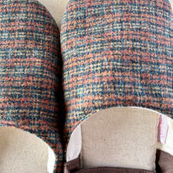 【ふっくら秋冬】コットンツイード okaeri！ふわふわルームシューズ ・Warm red 6枚目の画像