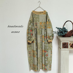 コーデュロイ花柄ギャザーワンピースfree ワンピース momo 通販