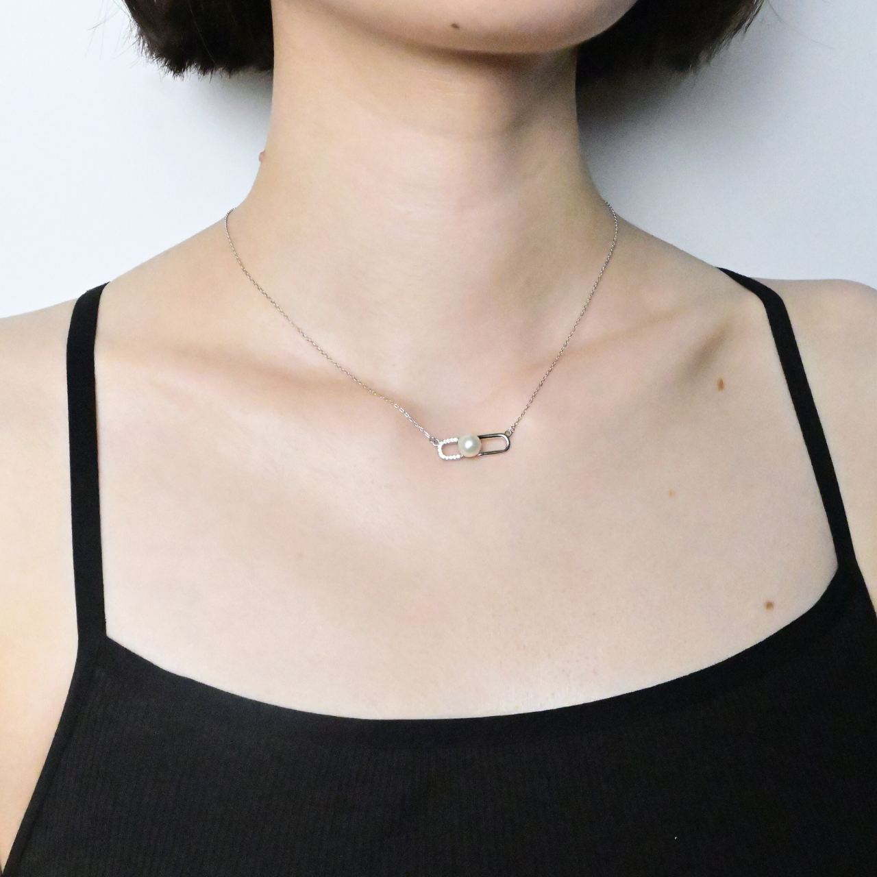☆秋冬新作☆淡水パール×silver925 カジュアル シンプル【ワンパールピンネックレス】