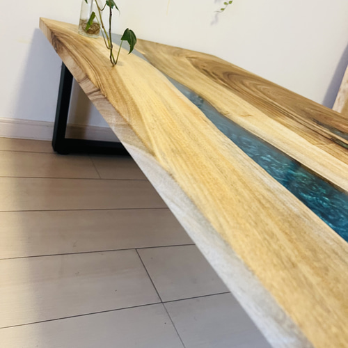 レジンテーブル リバーテーブル ローテーブル アイアンテーブル