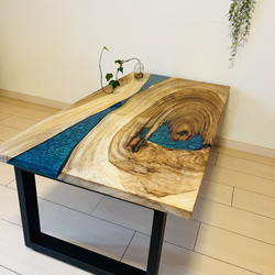 レジンテーブル リバーテーブル サイドテーブル ソファテーブル 銘木