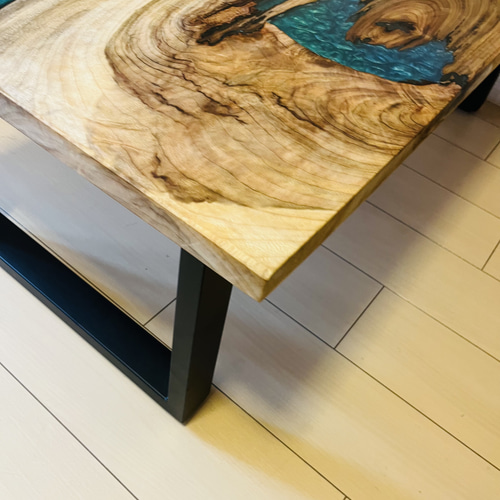 レジンテーブル リバーテーブル ローテーブル アイアンテーブル