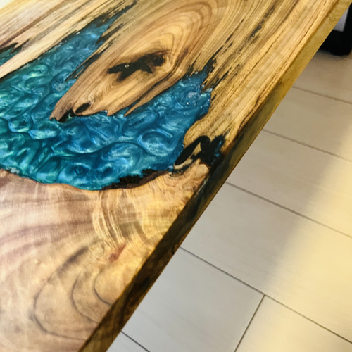 レジンテーブル リバーテーブル ローテーブル アイアンテーブル