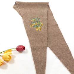 ミモザ三角ニットスカーフ0002 5枚目の画像