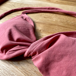 《Newカラー》【茜 】草木染めブラ　オーガニックコットン　ノンワイヤー　しめつけない　綿　ブラ　インナー　らくちん　 7枚目の画像