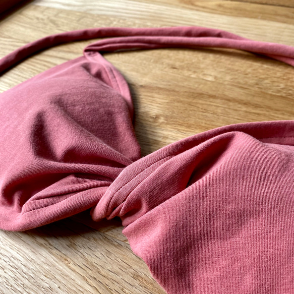 《Newカラー》【茜 】草木染めブラ　オーガニックコットン　ノンワイヤー　しめつけない　綿　ブラ　インナー　らくちん　 7枚目の画像