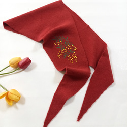 ミモザ三角ニットスカーフ0003 5枚目の画像