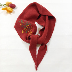 ミモザ三角ニットスカーフ0003 1枚目の画像