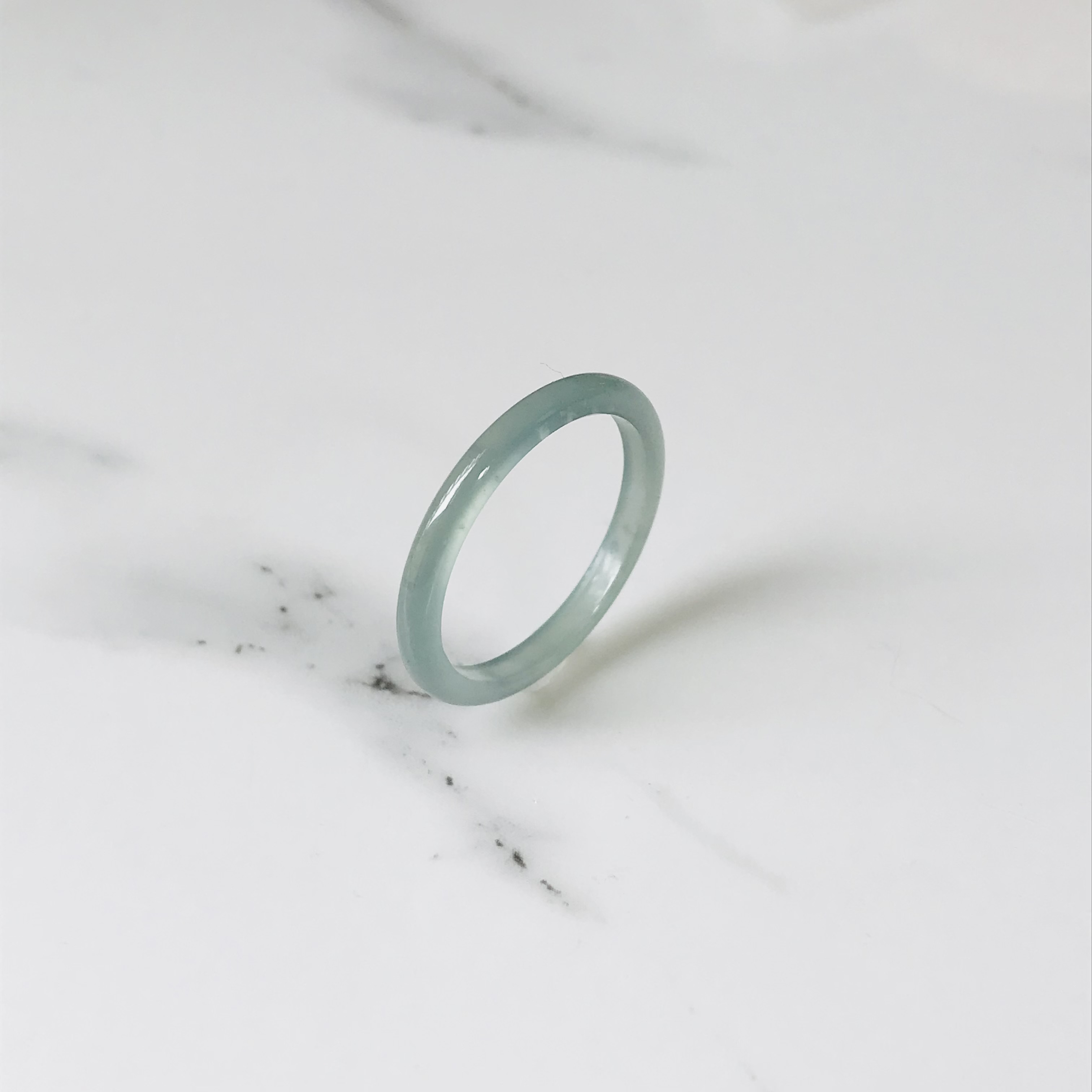 [R28-035］ ジェイド　JADE ヒスイ　本翡翠　くりぬき　リング　天然石　一点物　グアテマラ産　18号　指輪