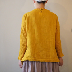 ダブルガーゼ トップス レディース ボトルネック ガーゼ ハイネック 長袖 コットン 部屋着 綿 ドルマン 10枚目の画像