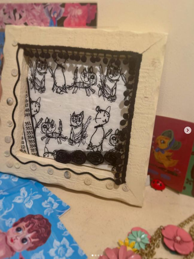 プリマアートフレーム(ネコver.)　額　絵　猫　ねこ　白