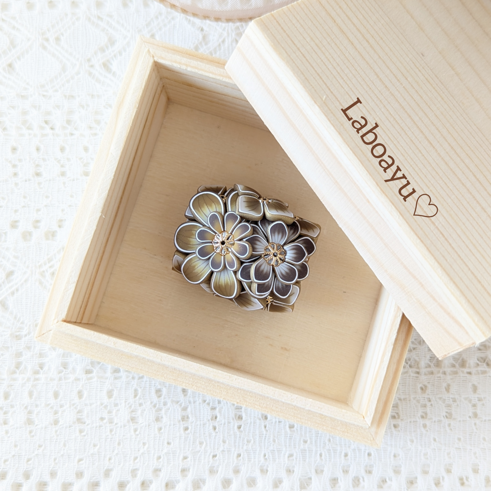 帯留め〈Bouquet・キャラメリゼブーケ・盛り〉