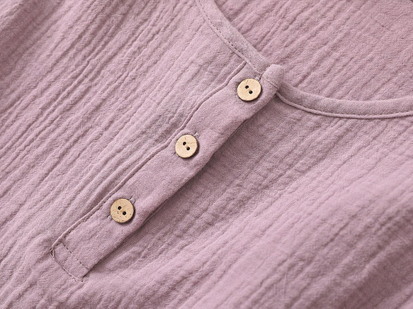 パジャマ 長袖レディース上下セット春秋冬ダブルガーゼ寝巻き 8枚目の画像