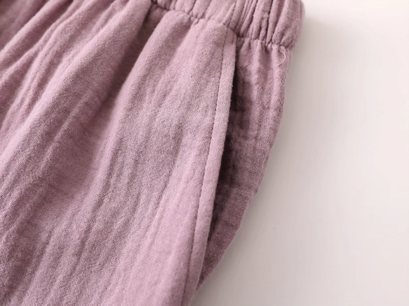 パジャマ 長袖レディース上下セット春秋冬ダブルガーゼ寝巻き 4枚目の画像