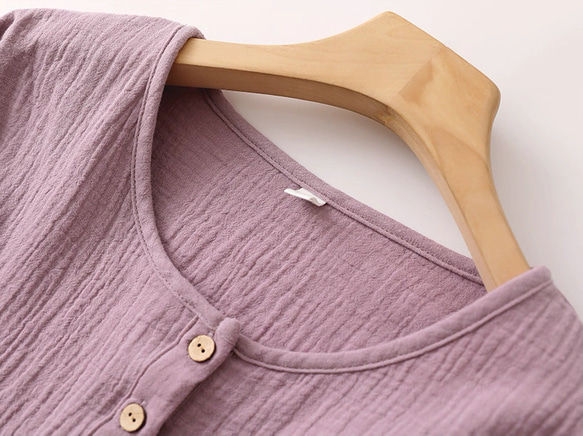 パジャマ 長袖レディース上下セット春秋冬ダブルガーゼ寝巻き 13枚目の画像