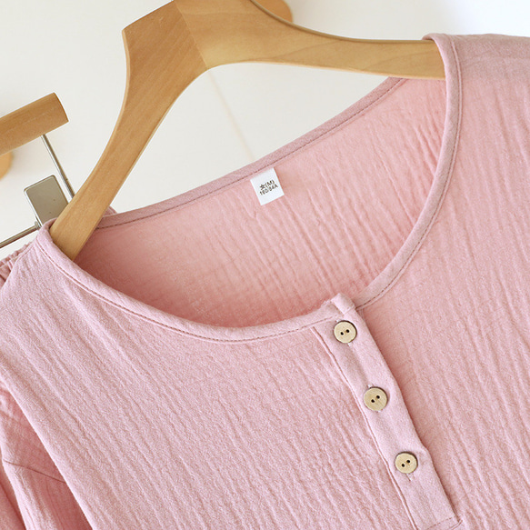 パジャマ 長袖レディース上下セット春秋冬ダブルガーゼ寝巻き 6枚目の画像