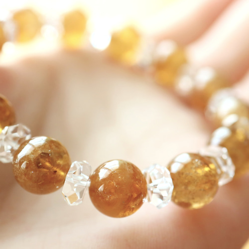 ☆スーパープレミアムブレス☆ゴールデンレムリアンクォーツ：約10.8