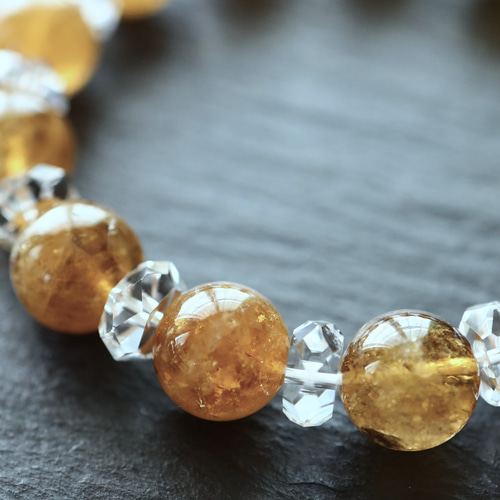 ☆スーパープレミアムブレス☆ゴールデンレムリアンクォーツ：約10.8