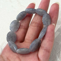 天然石ブレスレット507◇アイオライトシリカ オーバルカット 2枚目の画像