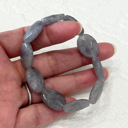 天然石ブレスレット507◇アイオライトシリカ オーバルカット 7枚目の画像