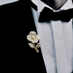 大人可愛い花のブローチ　オートクチュール刺繍 11枚目の画像