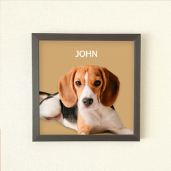 【フレーム付き】うちのこオーダーポスター ペットイラスト  うちの子グッズ ペットの肉球 犬猫の足形 ペット供養 9枚目の画像