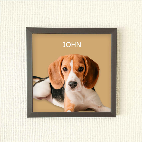 【フレーム付き】うちのこオーダーポスター ペットイラスト  うちの子グッズ ペットの肉球 犬猫の足形 ペット供養 9枚目の画像