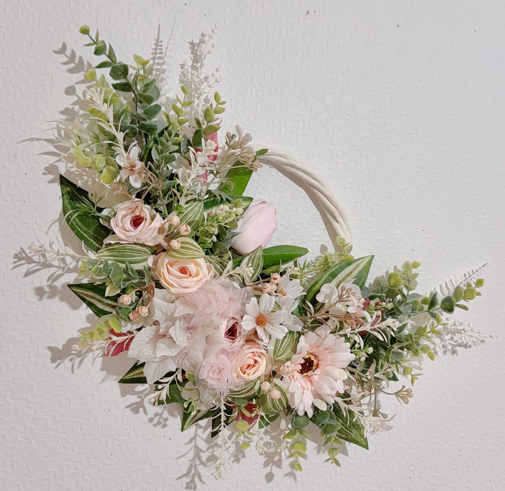 ❤️SALE❤️ホリゾンタルナチュラルガーデンピンクリースアレンジ