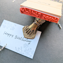 Happy Birthday筆記体　細字スタンプ 2枚目の画像
