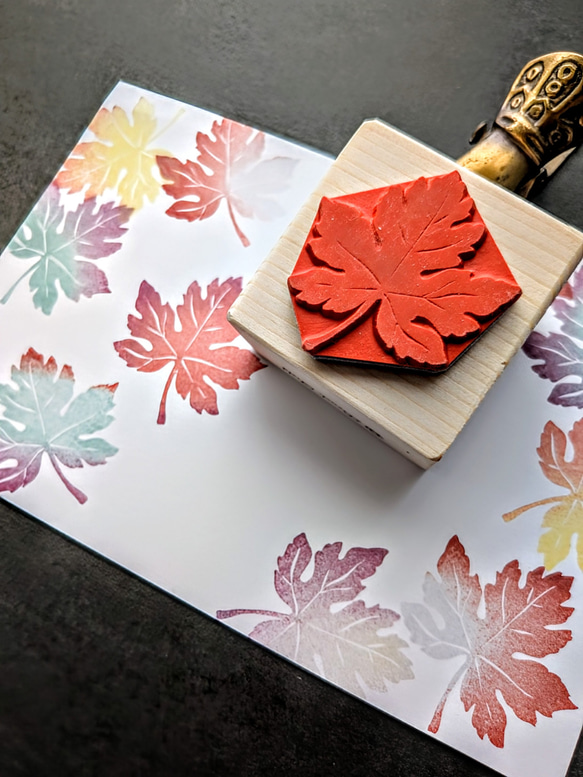 葡萄の葉っぱ　スタンプ 2枚目の画像