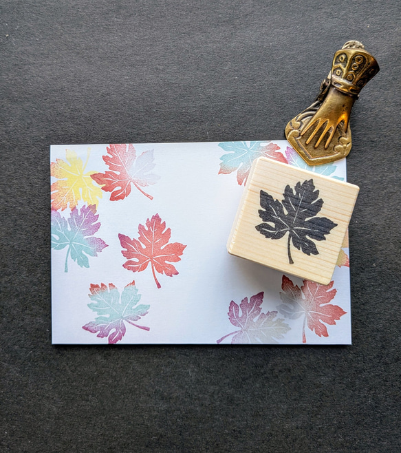 葡萄の葉っぱ　スタンプ 1枚目の画像