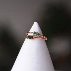 『再販売』 トルマリン オープンリング　カラーが選べる　指輪　フリーサイズ　SV925  ネコポス送料無料 4枚目の画像